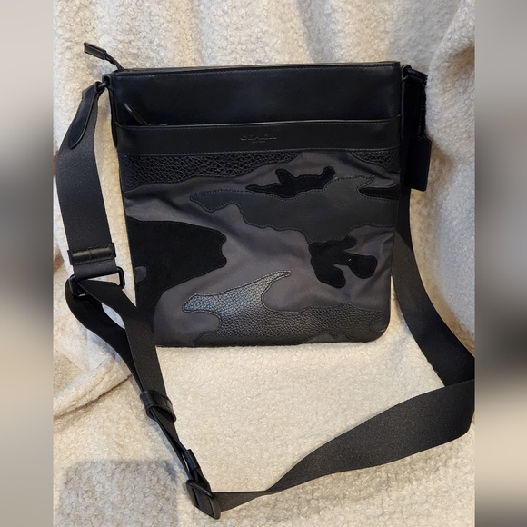 Coach Charles Crossbody Leather and Canvas Purse